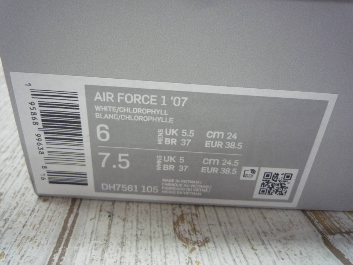 Ua9029-187♪【80】NIKE AIR FORCE1 LOW '07 WHITE GREEN 24㎝ DH7561-105の画像10
