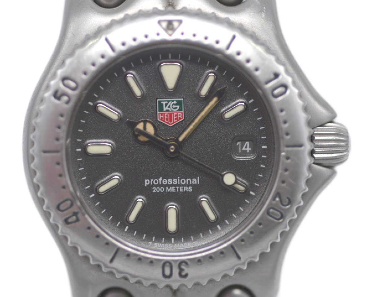 【TAG Heuer】タグホイヤー セル プロフェッショナル 200ｍ S99.215 レディース デイト クォーツ 中古品_画像1