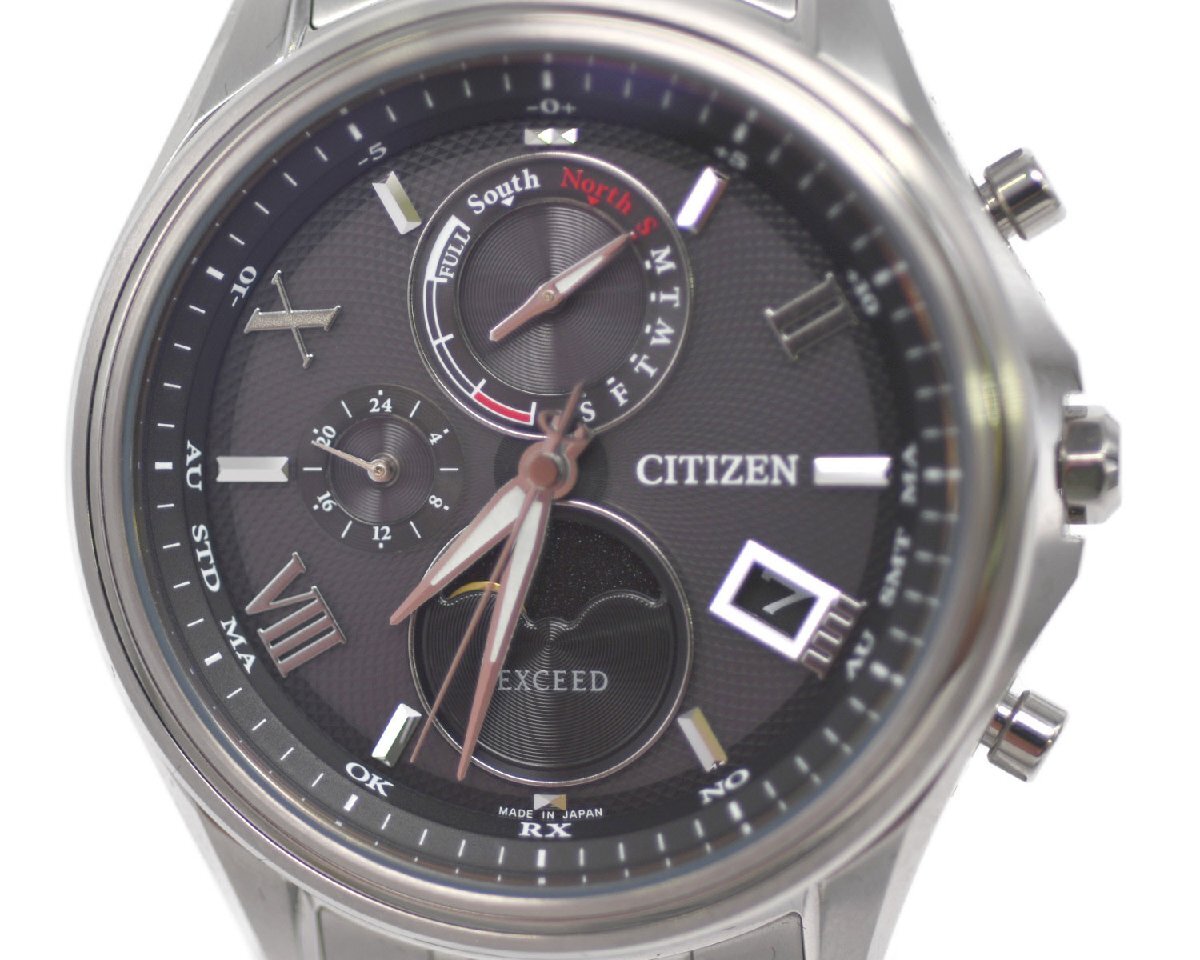 [未使用品] 稼働品【CITIZEN】シチズン EXCEED エクシード BY1020-61E ルナプログラム搭載 電波 エコドライブ 箱付 定価24.2万 未使用品の画像3