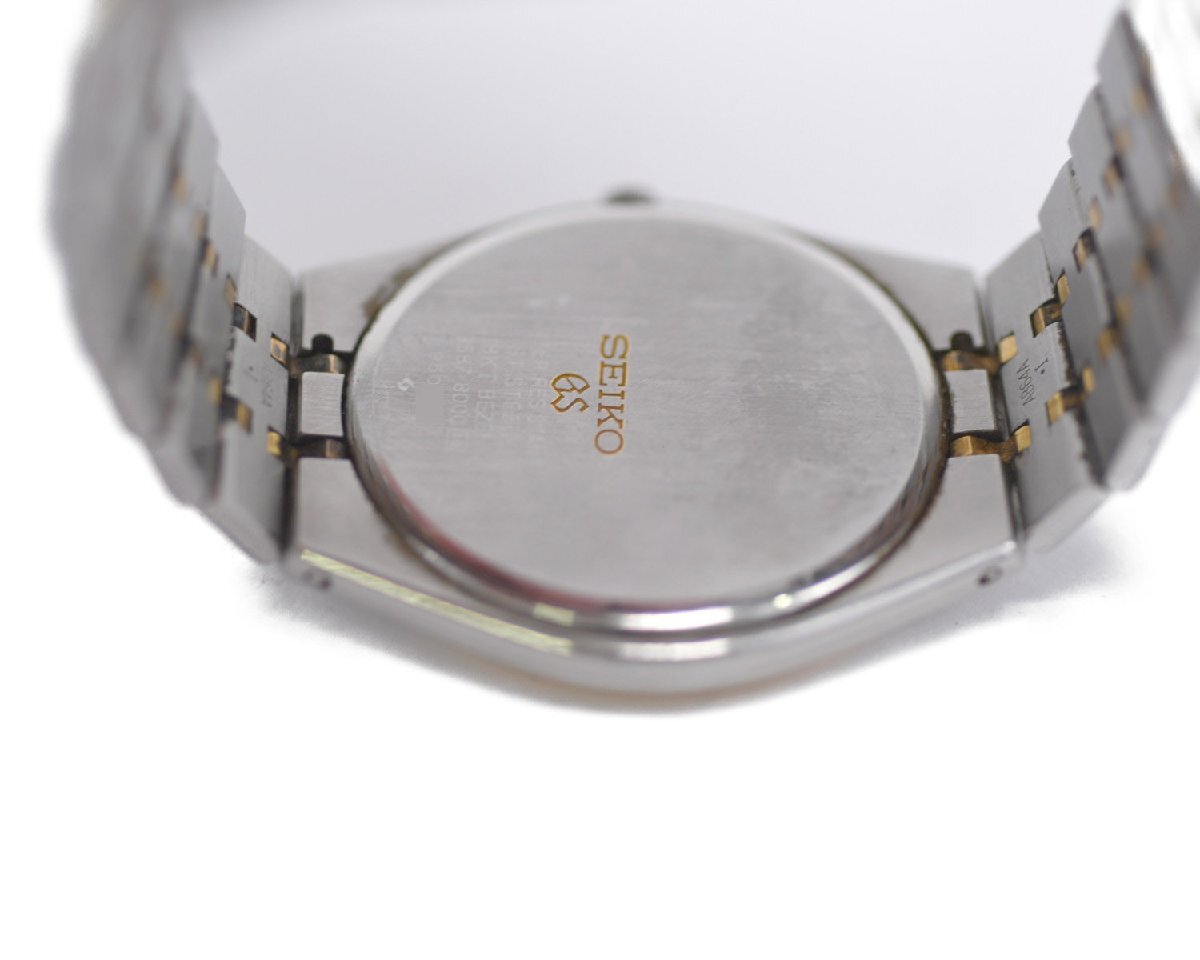 [中古品] 稼働品【SEIKO】GS グランドセイコー 9587-8000 SBGS004 18KT ベゼル コンビ メンズ クォーツ デイト ゴールド文字盤 中古品の画像9