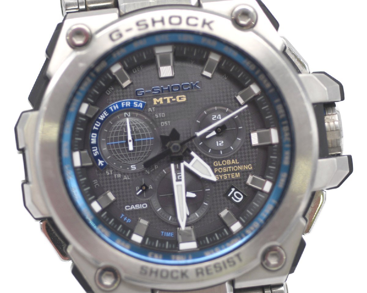 [中古品] 稼働品【CASIO】カシオ G-SHOCK MT-G MTG-G1000D-1A2JF GPSハイブリット 電波ソーラー 動作OK 中古品 定価16万 箱付_画像2