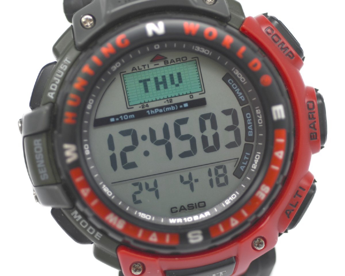 [中古品] 動作OK【CASIO】 カシオ PROTREK × HUNTING WORLD ハンティングワールド プロトレック PRG-40 動作OK 中古品の画像3