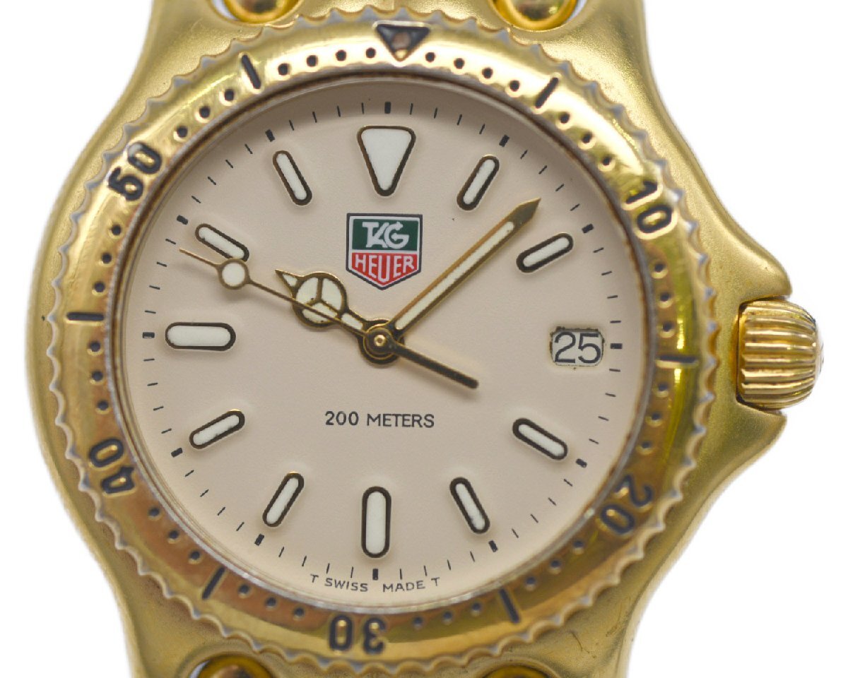 [中古品] 稼働品【TAG Heuer】タグホイヤー セル プロフェッショナル 200m S94.713 ゴールドカラー 32ｍｍ クォーツ 稼働品 中古品の画像2