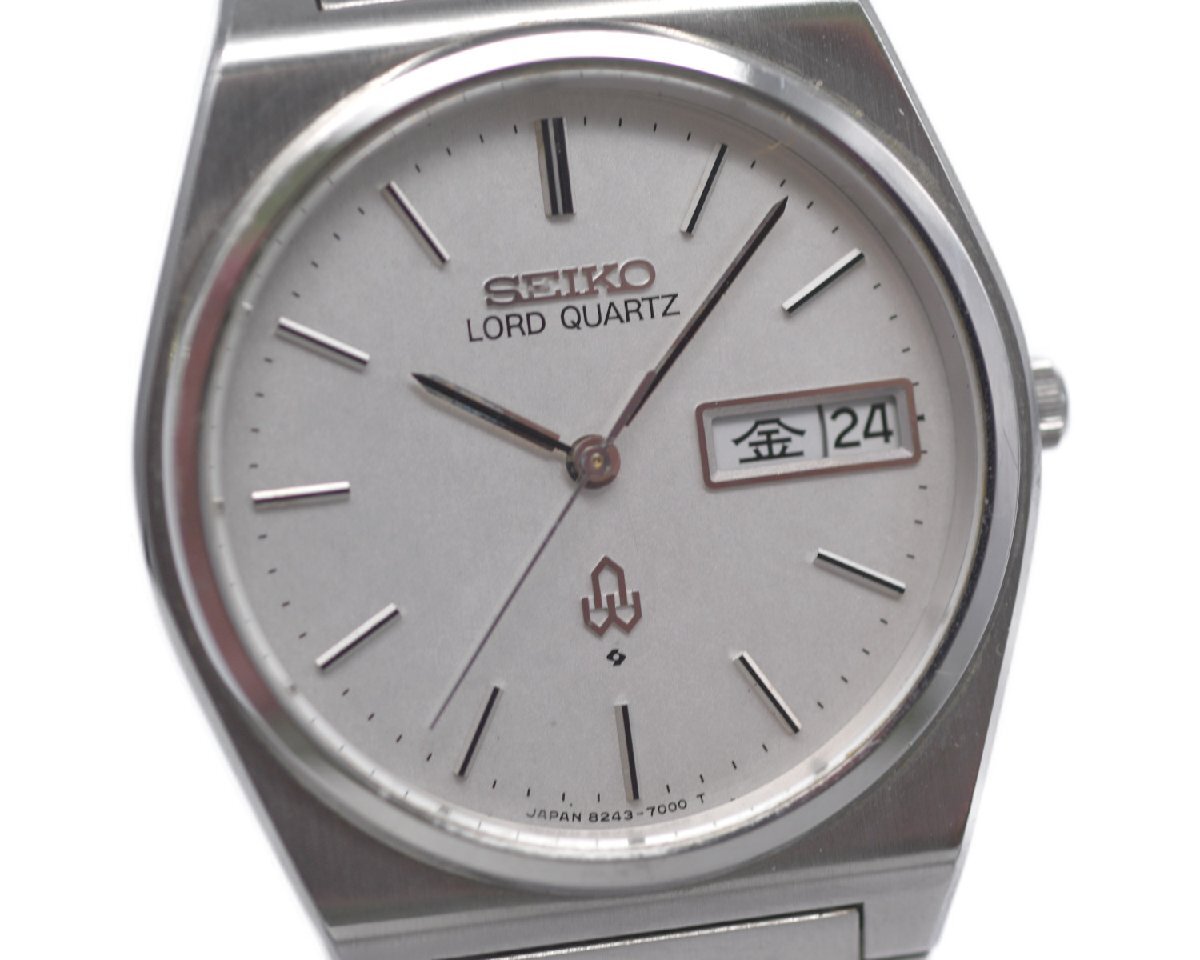 [中古品] 稼働品【SEIKO】セイコー LORD QUARTZ ロードクォーツ 8243-7000 デイデイト シルバー文字盤 メンズ クォーツ 中古品の画像3