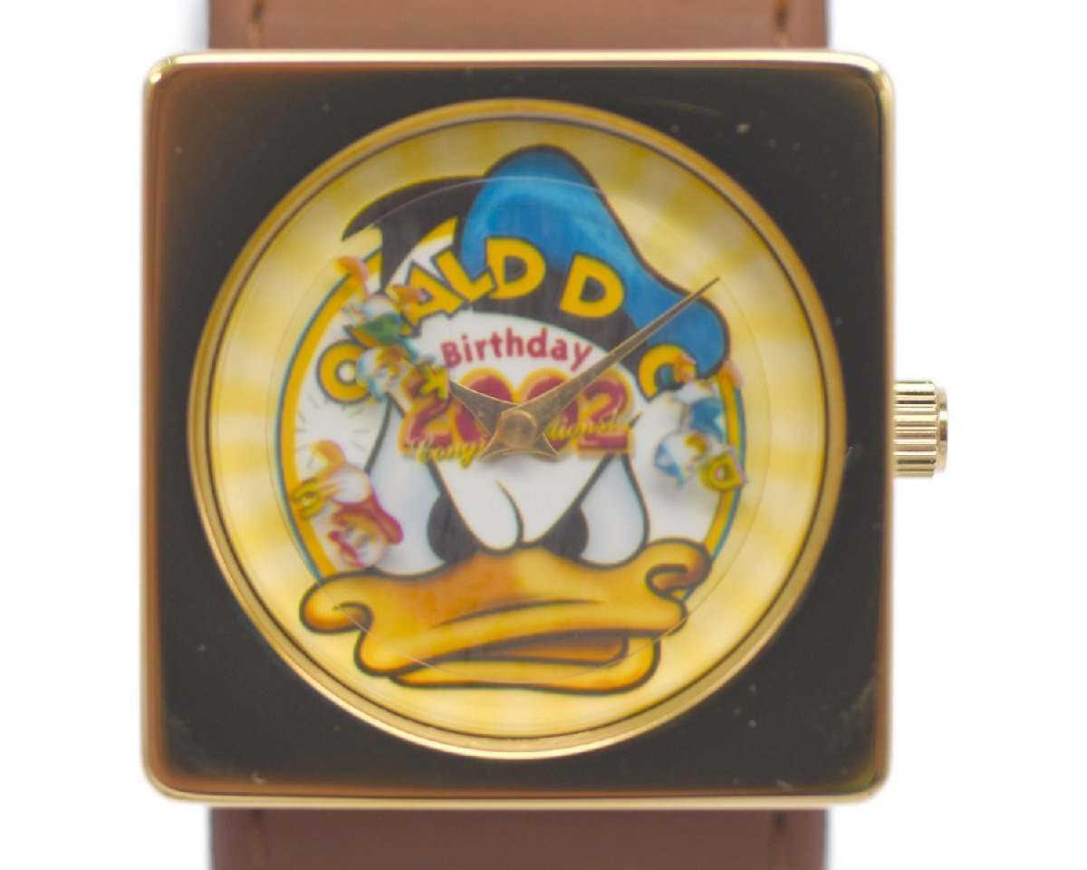[中古品] 稼働品【DONALD DUCK Birthday】ドナルドダック バースデー 2002年 腕時計 クォーツ 中古品の画像3