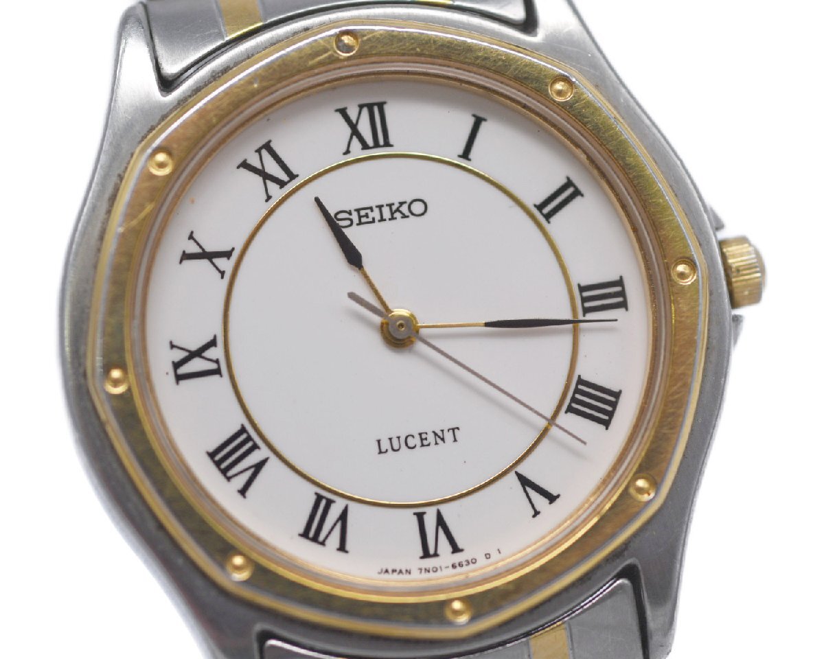 [中古品] 稼働品【SEIKO】セイコー LUCENT ルーセント 7N01-6510 メンズ クォーツ 中古品_画像3