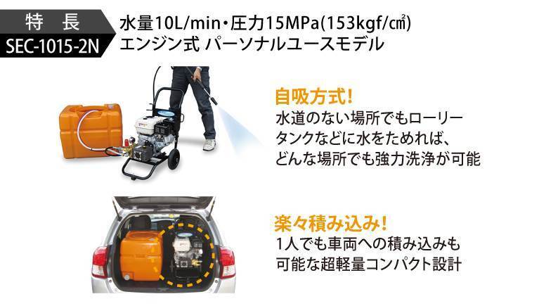 スーパー工業 高圧洗浄機 エンジン SEC-1015-2N_画像3