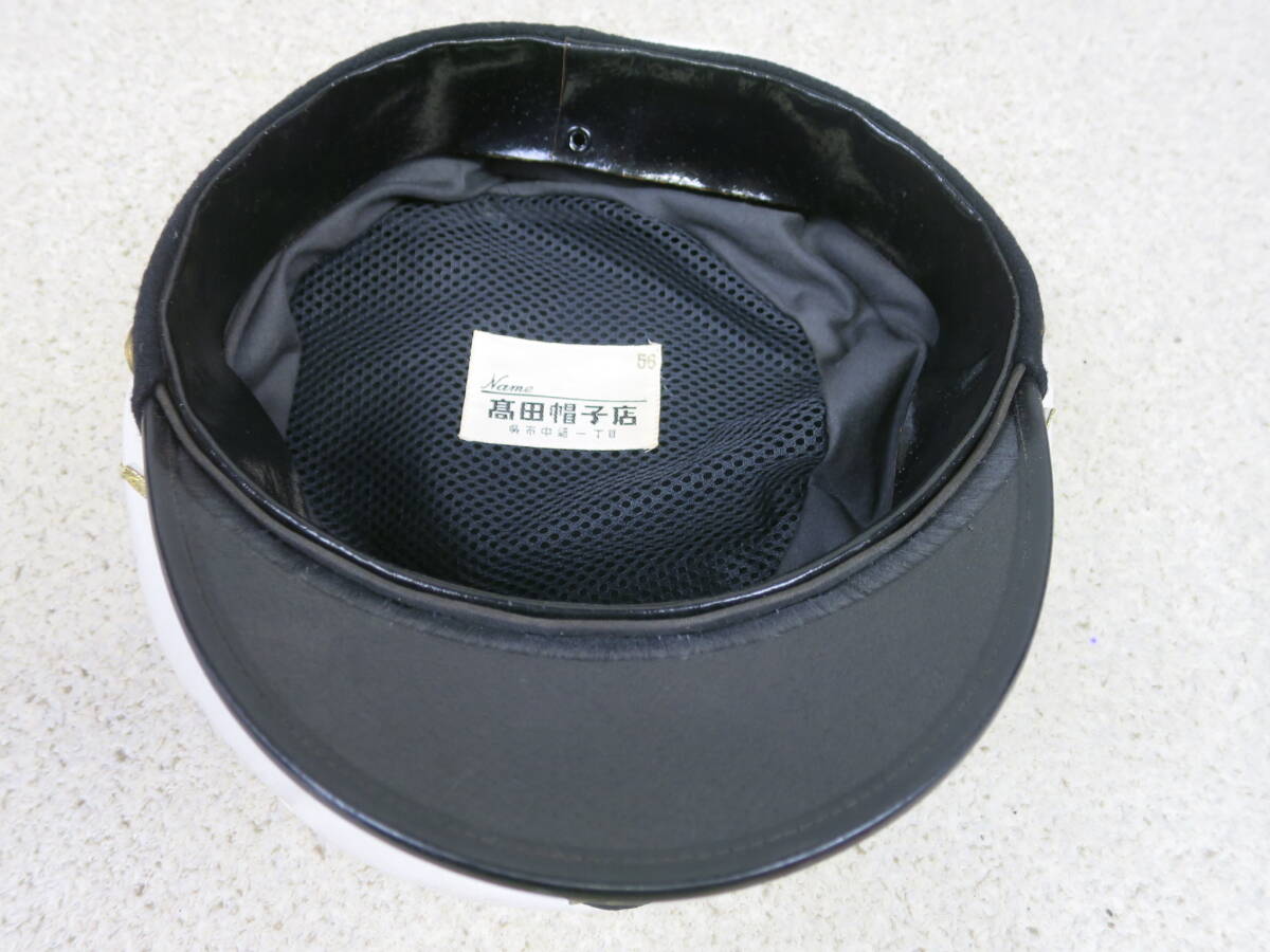 【●】本物！海上自衛隊:『幹部用』・髙田帽子店:制帽(56cm)//Genuine！JMSDF:『For Executives』・Takada Hat Shop:Uniform hats(56cm)の画像6