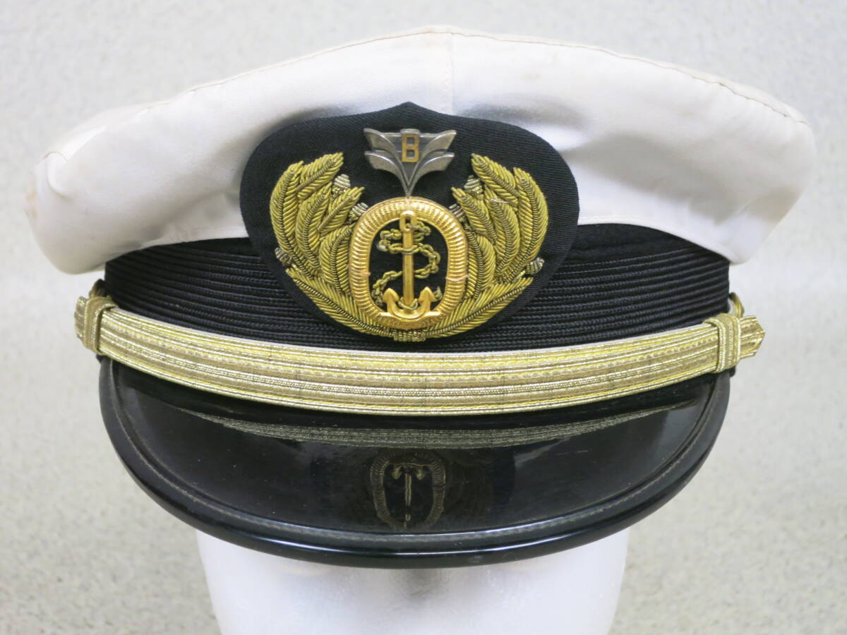【●】本物！海上自衛隊:『幹部用』・髙田帽子店:制帽(56cm)//Genuine！JMSDF:『For Executives』・Takada Hat Shop:Uniform hats(56cm)の画像2