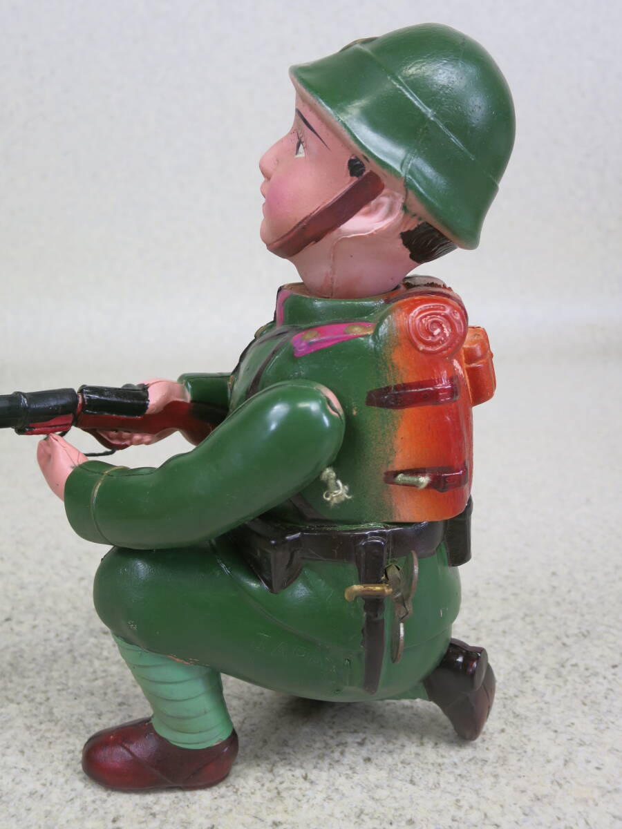 【●】戦前！マスダヤ:『進軍/SHINGUN』・ゼンマイ仕掛け:セルロイド人形//Antique！MODERN TOYS:『Soldier』・Clockwork celluloid doll