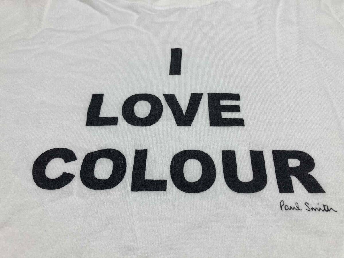 ★Paul Smith　ポールスミス★プリント半袖Tシャツ★白★Mサイズ★日本製★I Love Colour★コットン100％★送料230円★_画像5