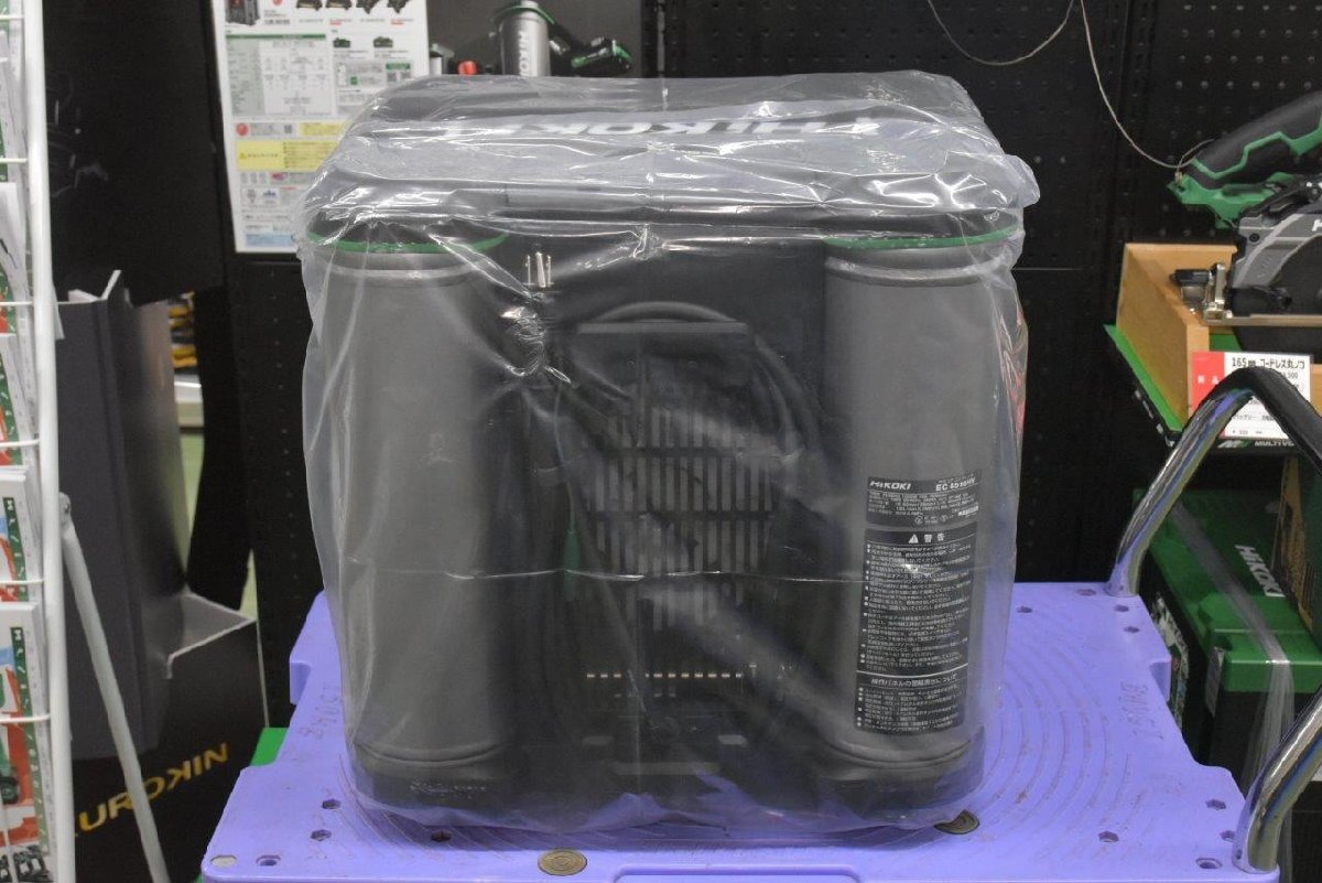 未使用品 HiKOKI 高圧エアコンプレッサ EC4516HY(S) 本体のみ 16L AC+DC マルチボルト ハイコーキ_画像3