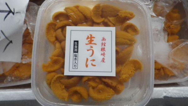 〔高級品〕北海道加工の塩水バフンウニ160ｇ（80ｇ×2）〔Ｂ〕北港直販☆うに・雲丹〔着日指定に対応できない場合有〕〔代引き不可〕の画像1