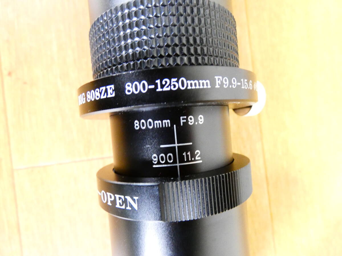 ■一眼レフカメラ用超望遠ズームレンズ 35mm BIG 808ZE 800-1250mm F9.9-15.6 現状品＠80(03)の画像2