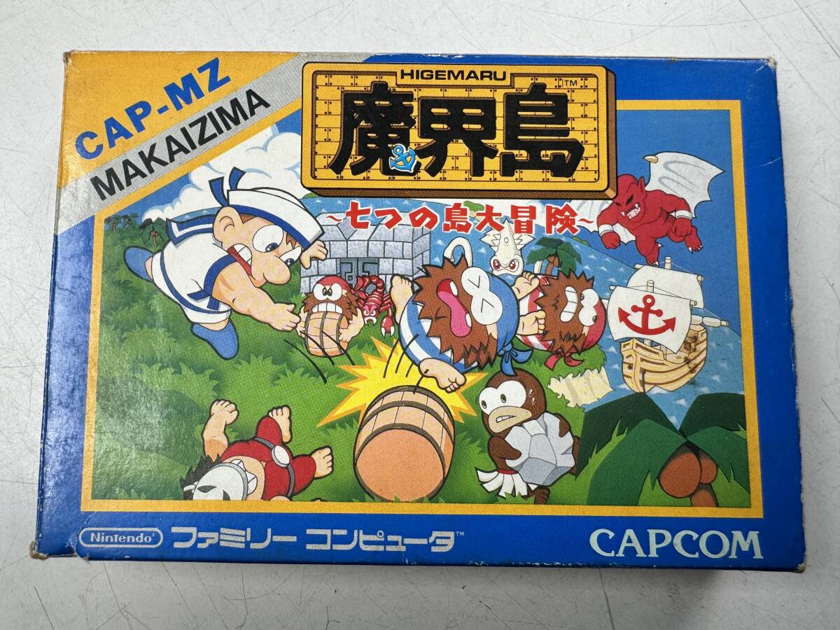 ♪【中古】Nintendo ファミリーコンピュータ 箱 説明書 付き ソフト 魔界島 七つの島大冒険 任天堂 ファミコン カセット ＠送料370円(4)_画像1