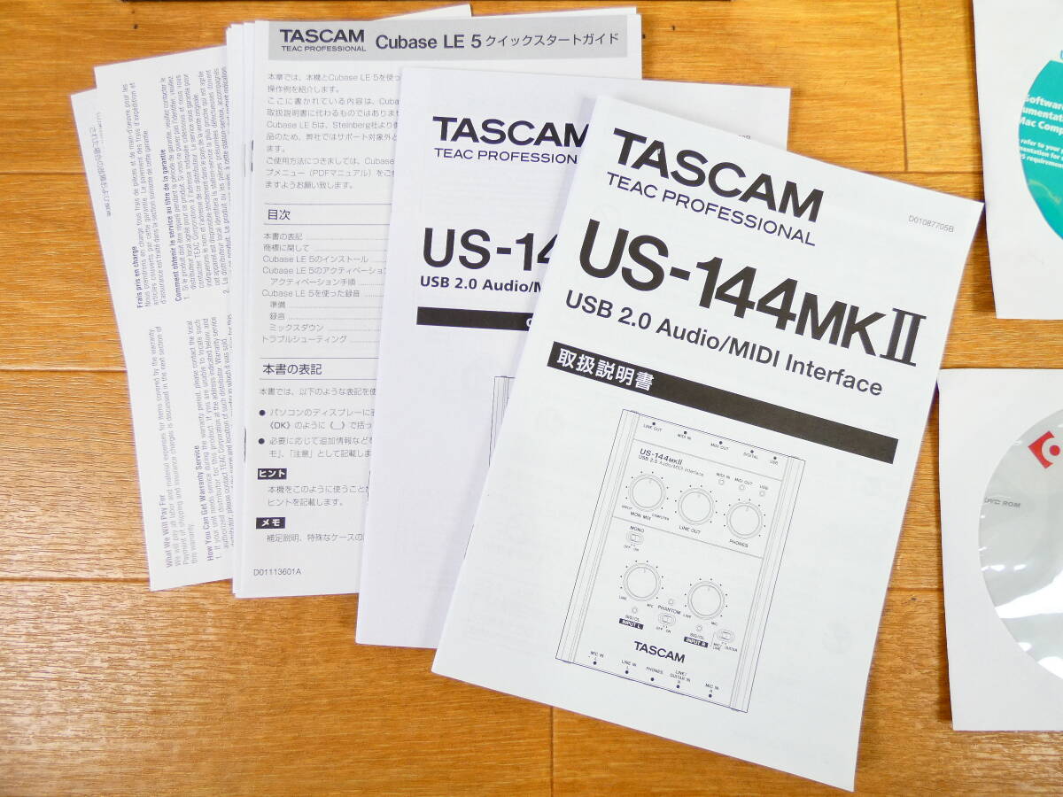 S) TASCAM タスカム US-144MKII USB2.0 / MIDIインターフェース 音響機器 機材 ※現状渡し/動作未確認 @80 (4)_画像2