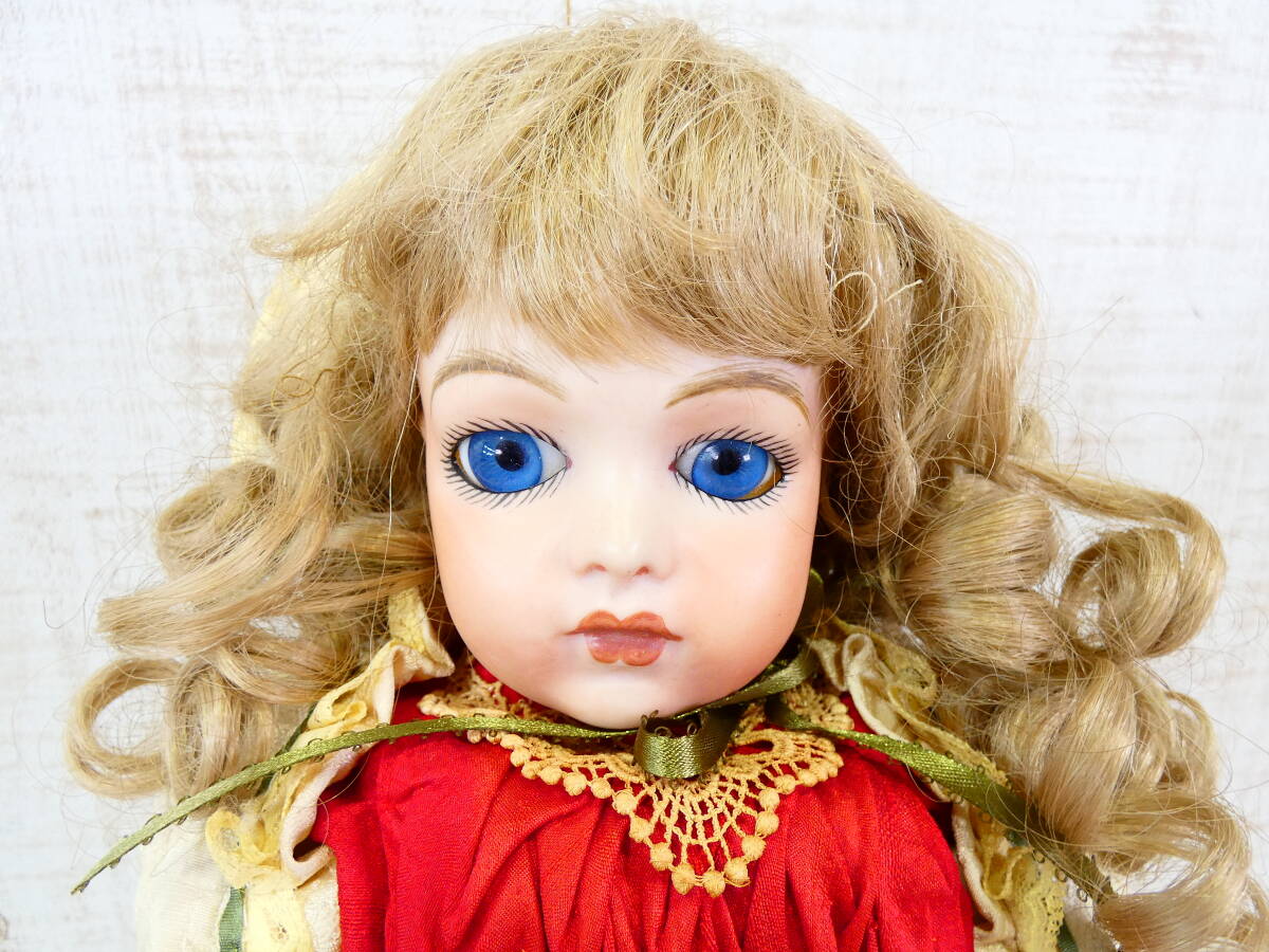 * Junk girl doll / West doll bisque doll .. moveable total length approximately 50cm hat attaching 1998 S.K. antique doll details unknown @100(3)