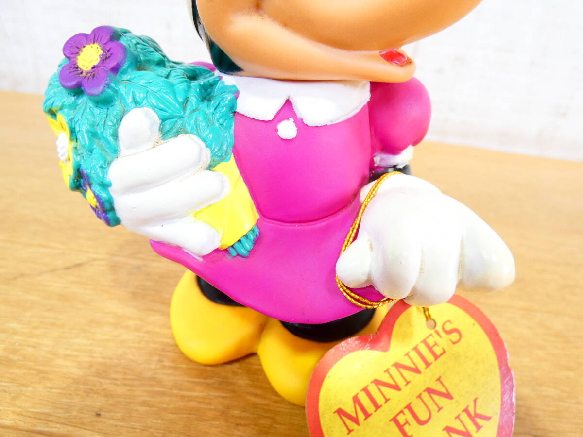 ◎ジャンク Disney/ディズニー ソフビ貯金箱 ミニーマウス MINNIE'S FUN BANK 全長約16cm タグ付き 詳細不明 ＠６０(4)の画像9