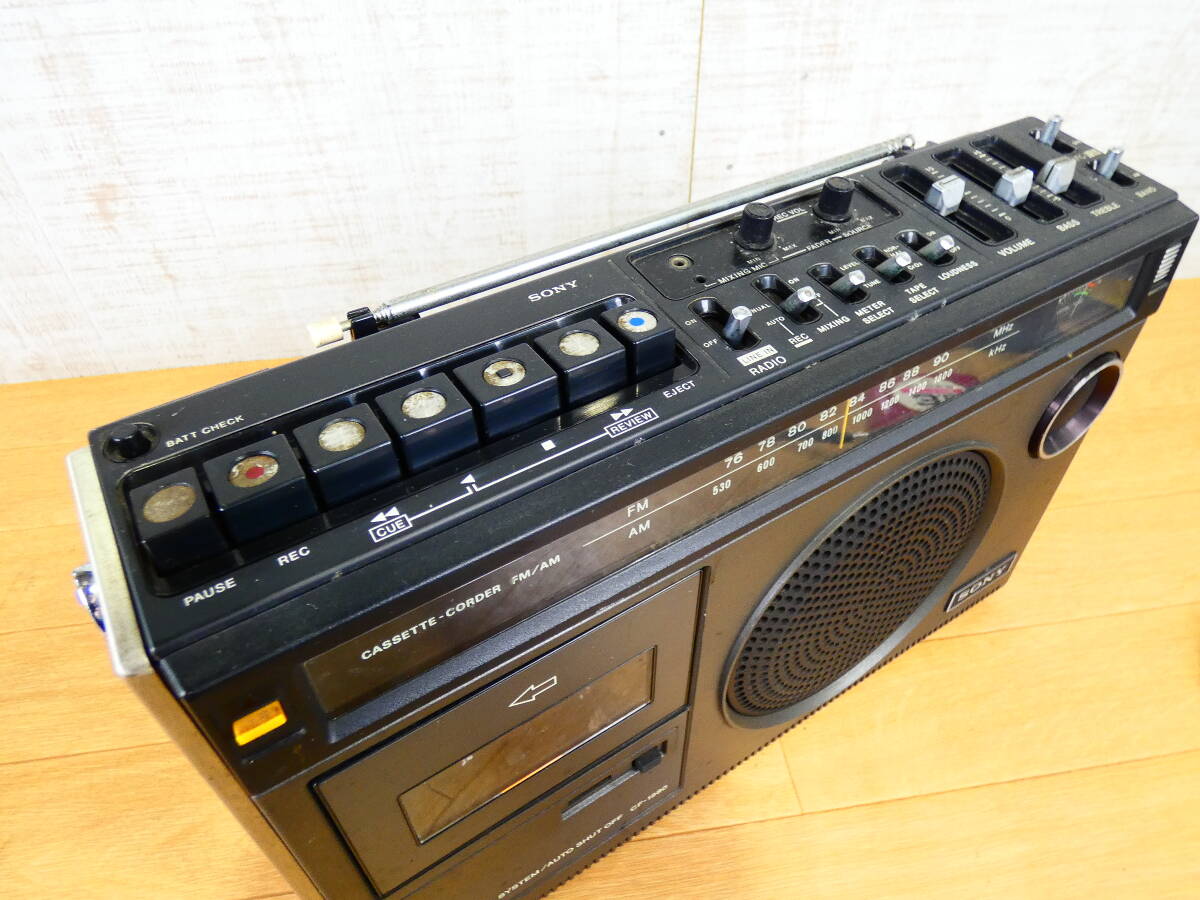 SONY ソニー CF-1980 カセットテープレコーダー ラジカセ オーディオ ※通電OK ジャンク@100(4)の画像3