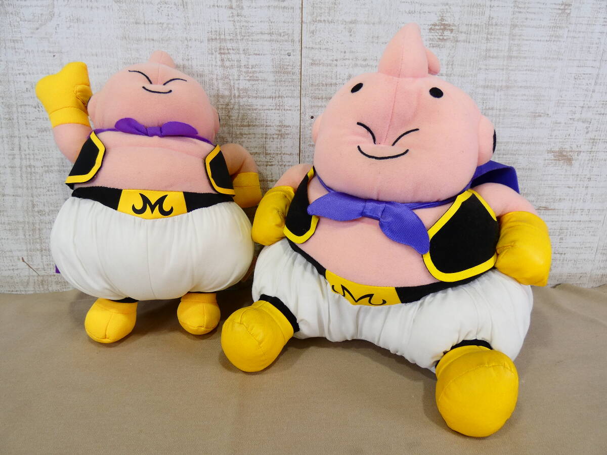 (S)◎バンプレスト プライズ品 ぬいぐるみ ドラゴンボールＺ スーパーDX 魔人ブウ 2体セット まとめて 全長約30cm タグ付き ＠100(4)の画像1