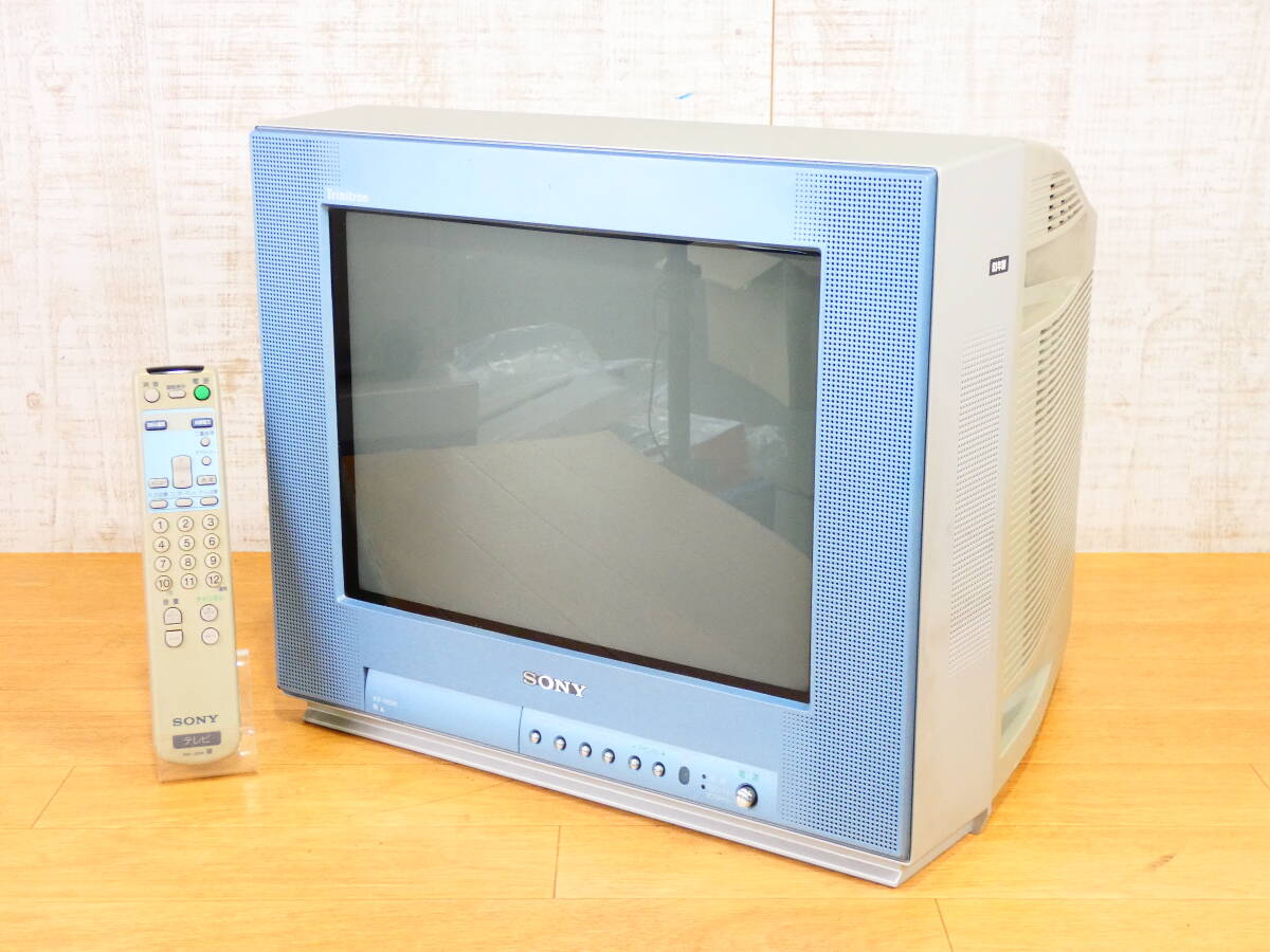 SONY ソニー KV-14DA1 Trinitron トリニトロン カラー ブラウン管 テレビ リモコン付き 映像機器 @140(4)の画像1