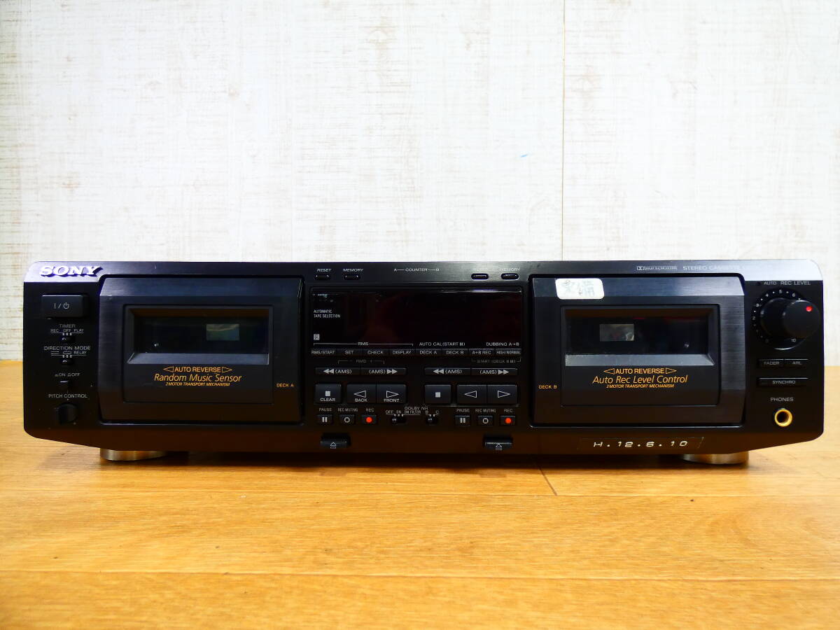S) SONY ソニー TC-WE725 ステレオカセットデッキ 音響機器 オーディオ ※ジャンク/通電OK！ @100 (4)の画像1