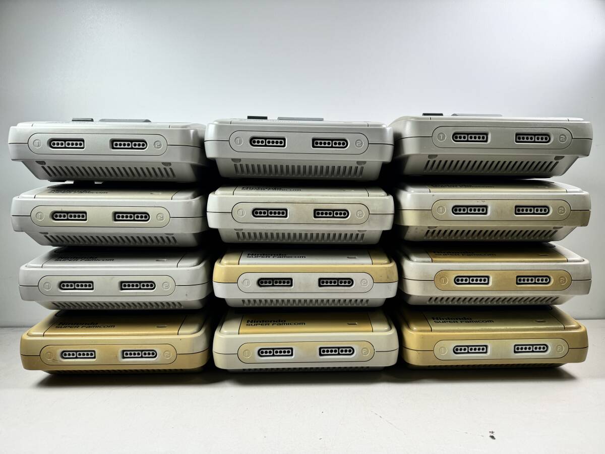 ♪【中古】Nintendo スーパーファミコン 本体 12台 まとめ ① 任天堂 スーファミ 動作未確認 ジャンク ＠140(4)の画像1