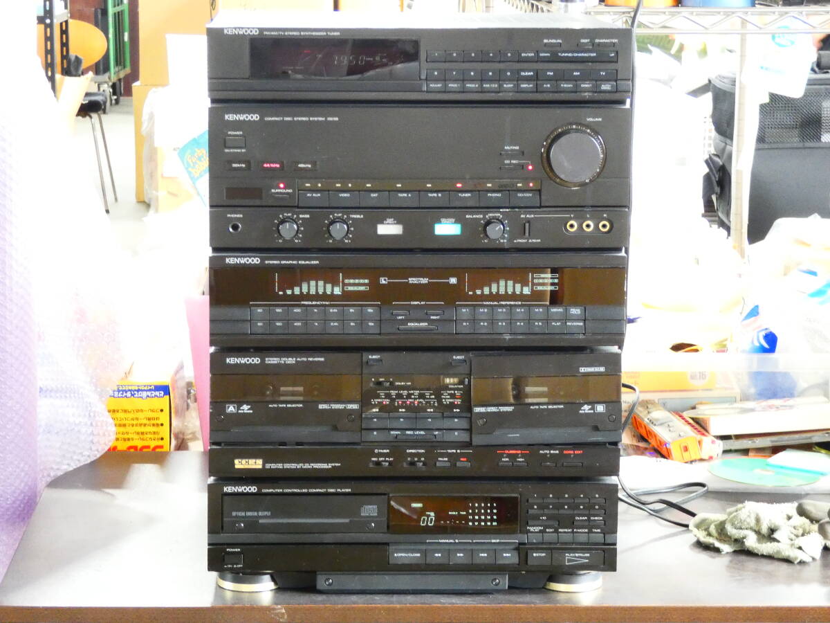 ^ Kenwood system CD component stereo ROXYDG55 R-5E/X-5E/DP-5E/S-V55E electrification verification * junk @140/160 2 mouth (4)