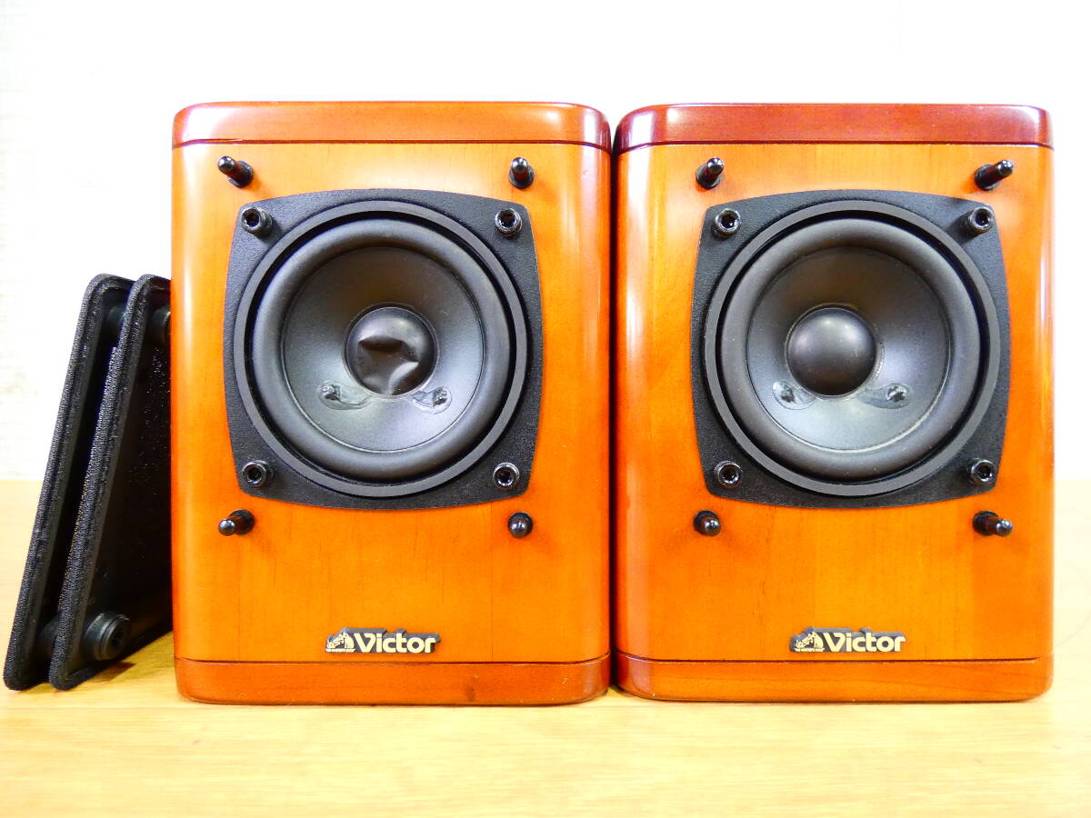 S) Victor ビクター SP-FS1 小型フルレンジスピーカー ペア 音響機器 オーディオ ※現状渡し/音出しOK！ @80 (4)の画像1