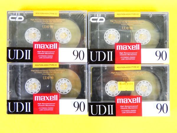 未開封！maxell UDⅡ 90 ハイポジション ハイポジ カセットテープ 4巻 @送料180円(4)の画像1