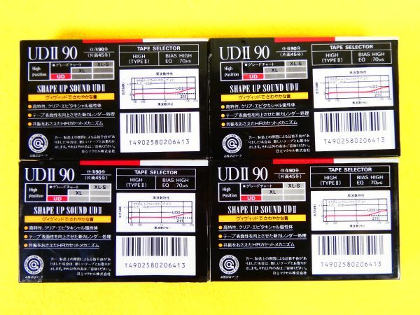 未開封！maxell UDⅡ 90 ハイポジション ハイポジ カセットテープ 4巻 @送料180円(4)の画像2