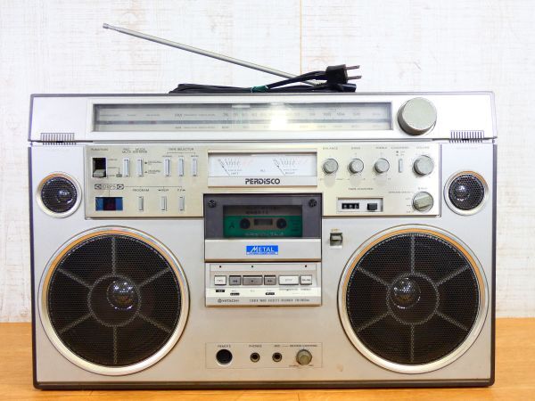 HITACHI 日立 PERDiSCO パディスコ TRK-8600RM ステレオ カセットレコーダー ラジカセ 当時物 ※ラジオOK ジャンク＠120(3)の画像1