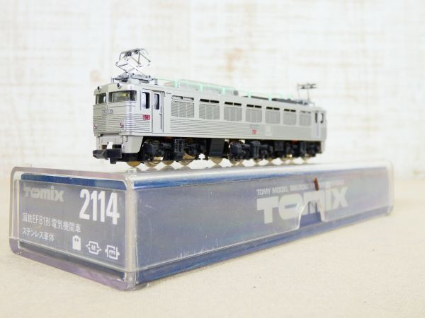 TOMIX トミックス 2114 国鉄EF81形 電気機関車 ステンレス車体 Nゲージ 鉄道模型 ※動作未確認 ＠送料520円(4-53)_画像1