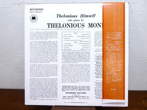 S) Thelonious Monk セロニアス・モンク 「 Thelonious Himself 」 LPレコード 帯付き SMJ-6053M @80 (J-44)の画像2