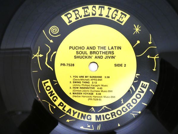 S) PUCHO and the LatinSoul Brothers 「 Shuckin’ and Jivin’ 」 LPレコード シュリンク付き PR-7528 @80 (J-16)_画像4