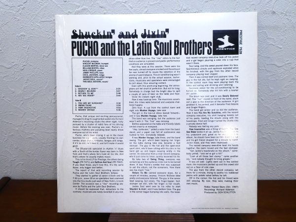S) PUCHO and the LatinSoul Brothers 「 Shuckin’ and Jivin’ 」 LPレコード シュリンク付き PR-7528 @80 (J-16)_画像2