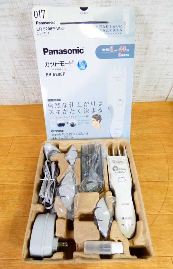 ◇Panasonic パナソニック カットモード 電気バリカン ER5208P 水洗いOK 充電・交流式＠60の画像1