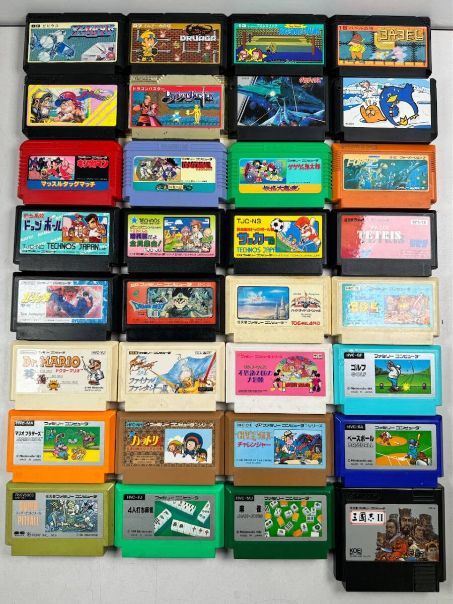 ♪【中古】Nintendo ファミリーコンピュータ ソフト 32本 まとめ 任天堂 ファミコン カセット 動作未確認 ジャンク ＠80(4)の画像1