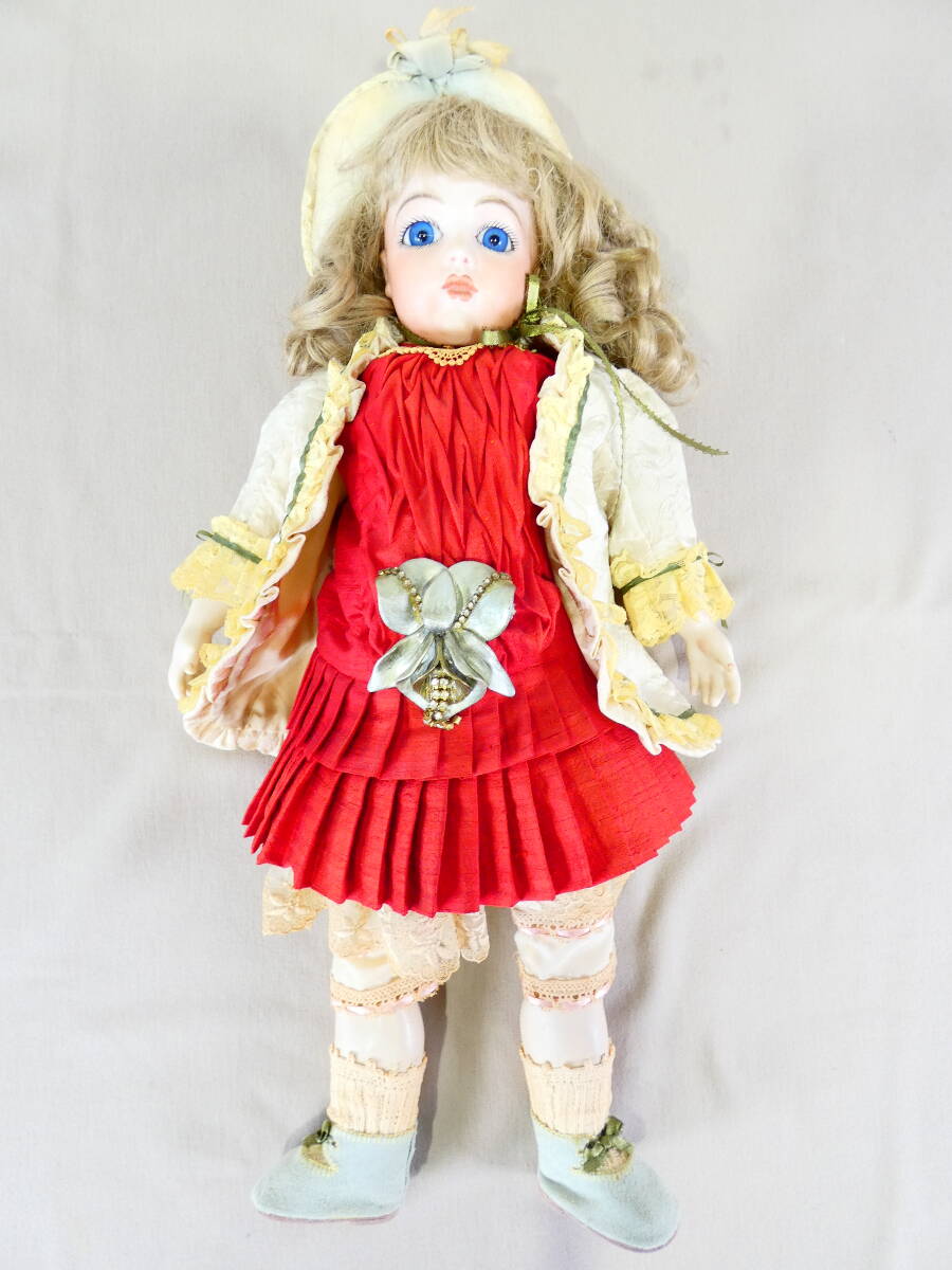 * Junk girl doll / West doll bisque doll .. moveable total length approximately 50cm hat attaching 1998 S.K. antique doll details unknown @100(3)