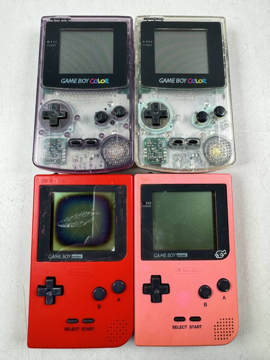 ★ ♪【中古】Nintendo GAME BOY COLOR Pocket 本体 4台 まとめ 任天堂 ゲームボーイ カラー ポケット 動作未確認 ＠60(4)_画像1