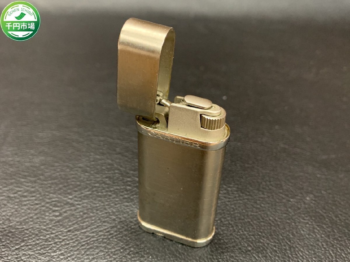 【Y-9762】Cartier カルティエ ガスライター シルバーカラー 約6x3x1.5cm 現状品【千円市場】の画像1