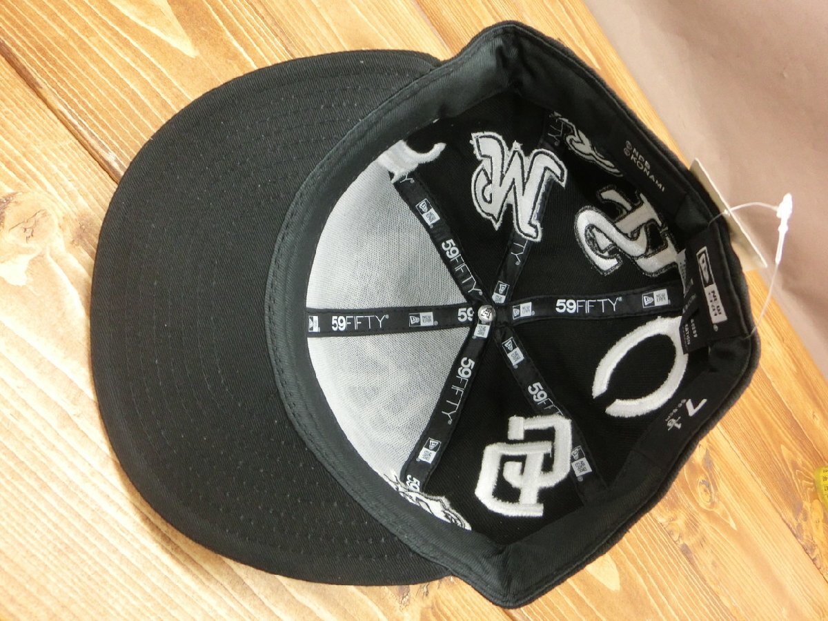 【YL-0079】即決 新品 NEW ERA eBASEBALL プロスピAリーグ 2021 ALLOVER 5950 黒/白 7 1/8 ニューエラ 12球団 定価9700円【千円市場】の画像5