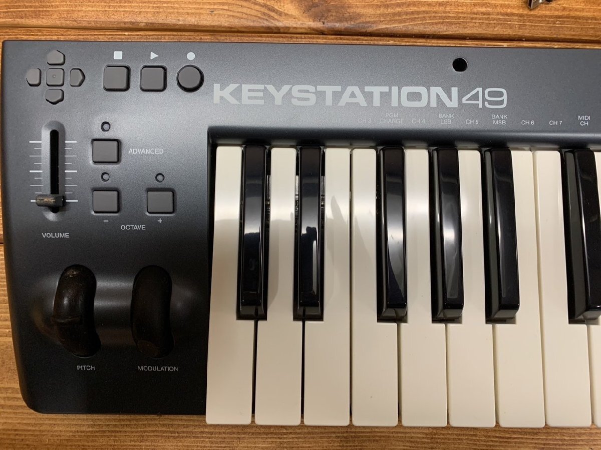 【Y-9856】M-AUDIO KEYSTATION 49 USB MIDI キーボード 49鍵盤 通電のみ 現状品【千円市場】の画像2