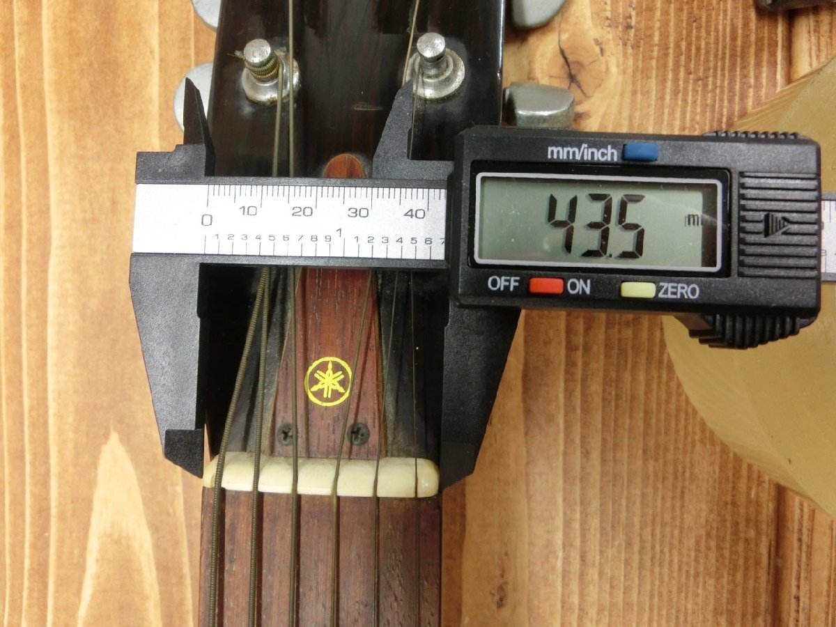【N2-1424】75年?78年製 YAMAHA FG-151 ヤマハ オレンジラベル アコースティックギター ヴィンテージ 現状品【千円市場】の画像9