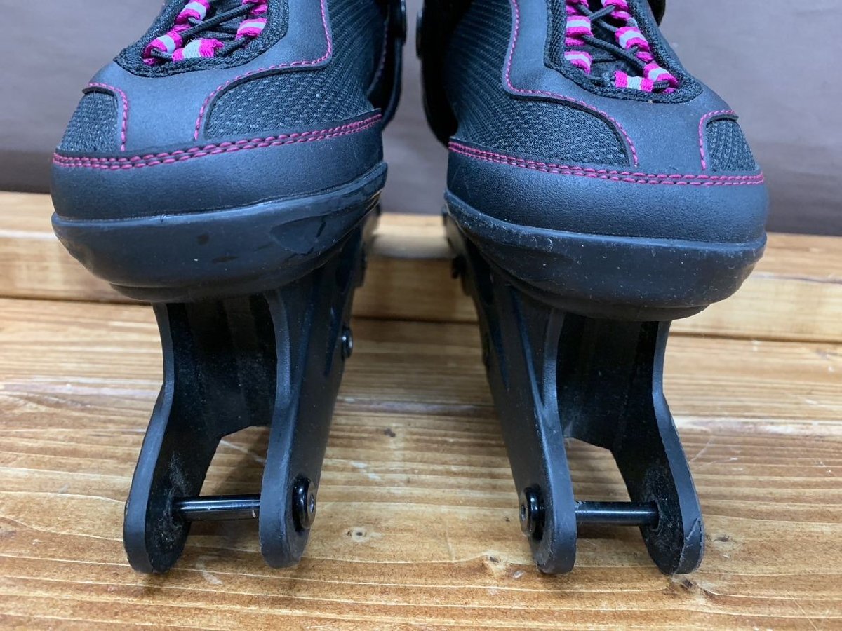 [O-6387]K2 роликовые коньки ботинки черный x лиловый серия KINETIC 80 W 23.5cm текущее состояние товар [ тысяч иен рынок ]