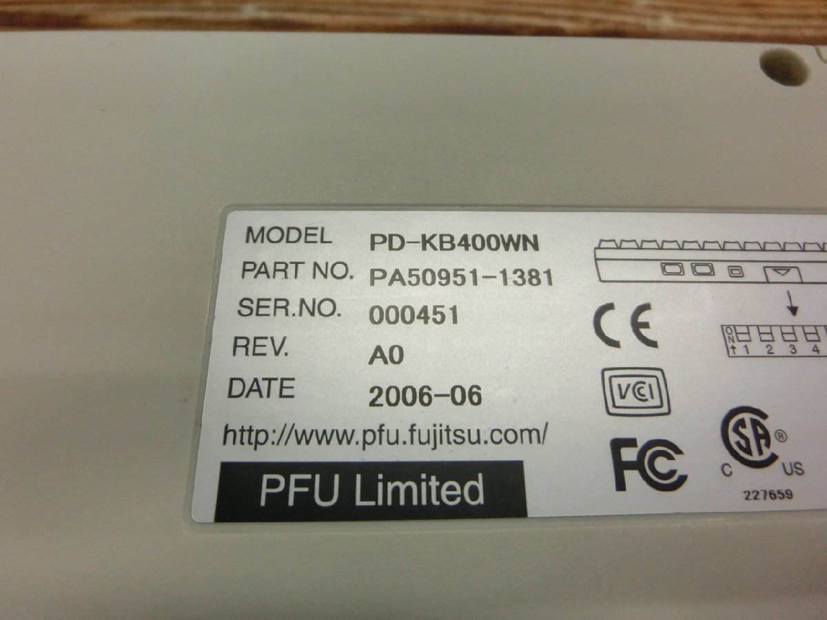 【HG-0414】HHKB Professional2 PD-KB400WN 無刻印 US/英語キーボード 白 本体のみ 現状品【千円市場】の画像5