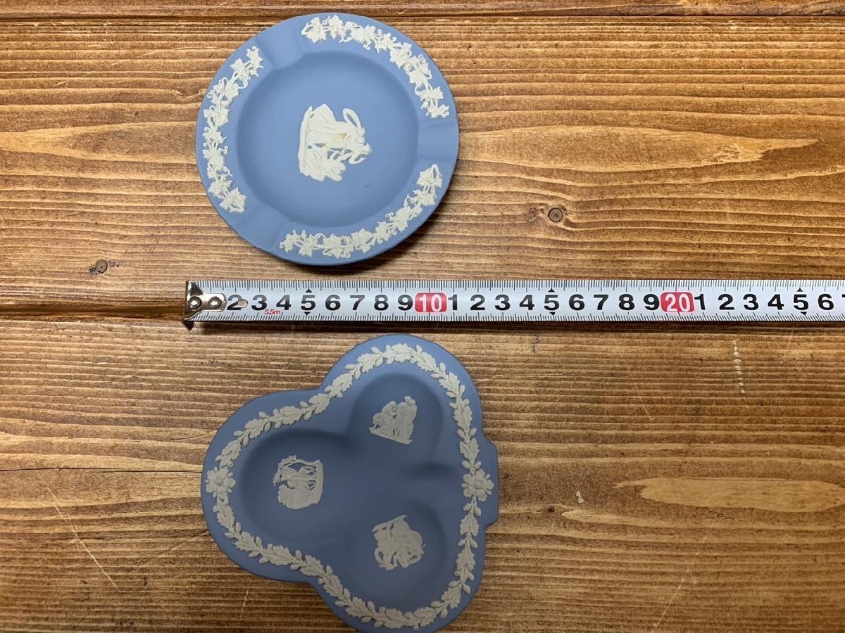 [Y-9869] beautiful goods contains WEDGWOOD summarize jasper blue plate plate accessory tray set Wedgwood [ thousand jpy market ]