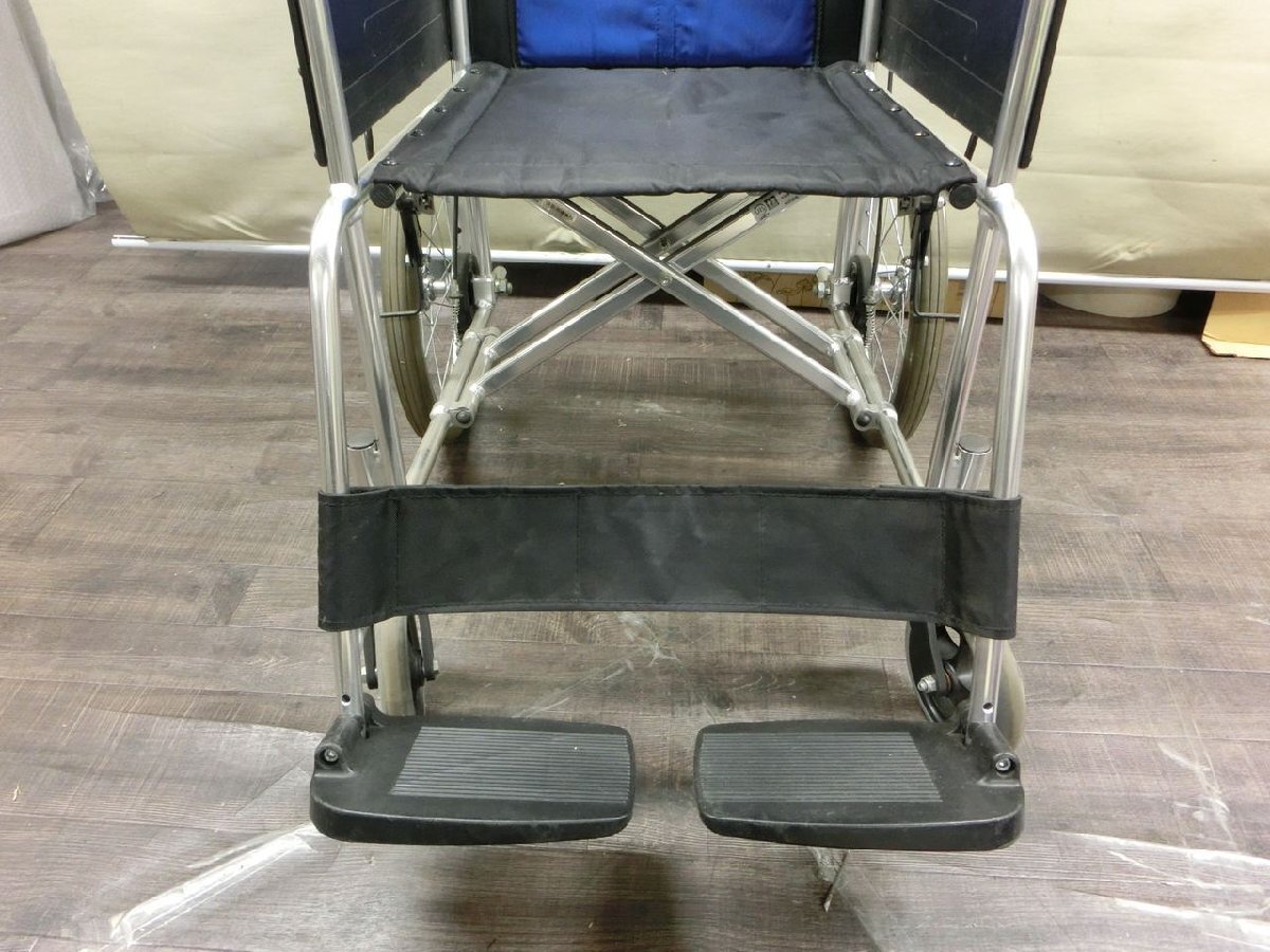 【YI-1055】MIKI ミキ BALシリーズ Wheel chair 自走式 車椅子 軽量 折り畳み 自走介助兼用 介助曜標準形 東京直接取引可【千円市場】の画像4