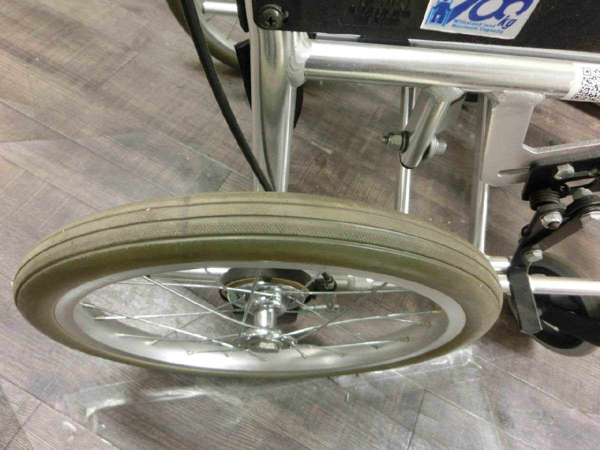 【YI-1055】MIKI ミキ BALシリーズ Wheel chair 自走式 車椅子 軽量 折り畳み 自走介助兼用 介助曜標準形 東京直接取引可【千円市場】の画像9