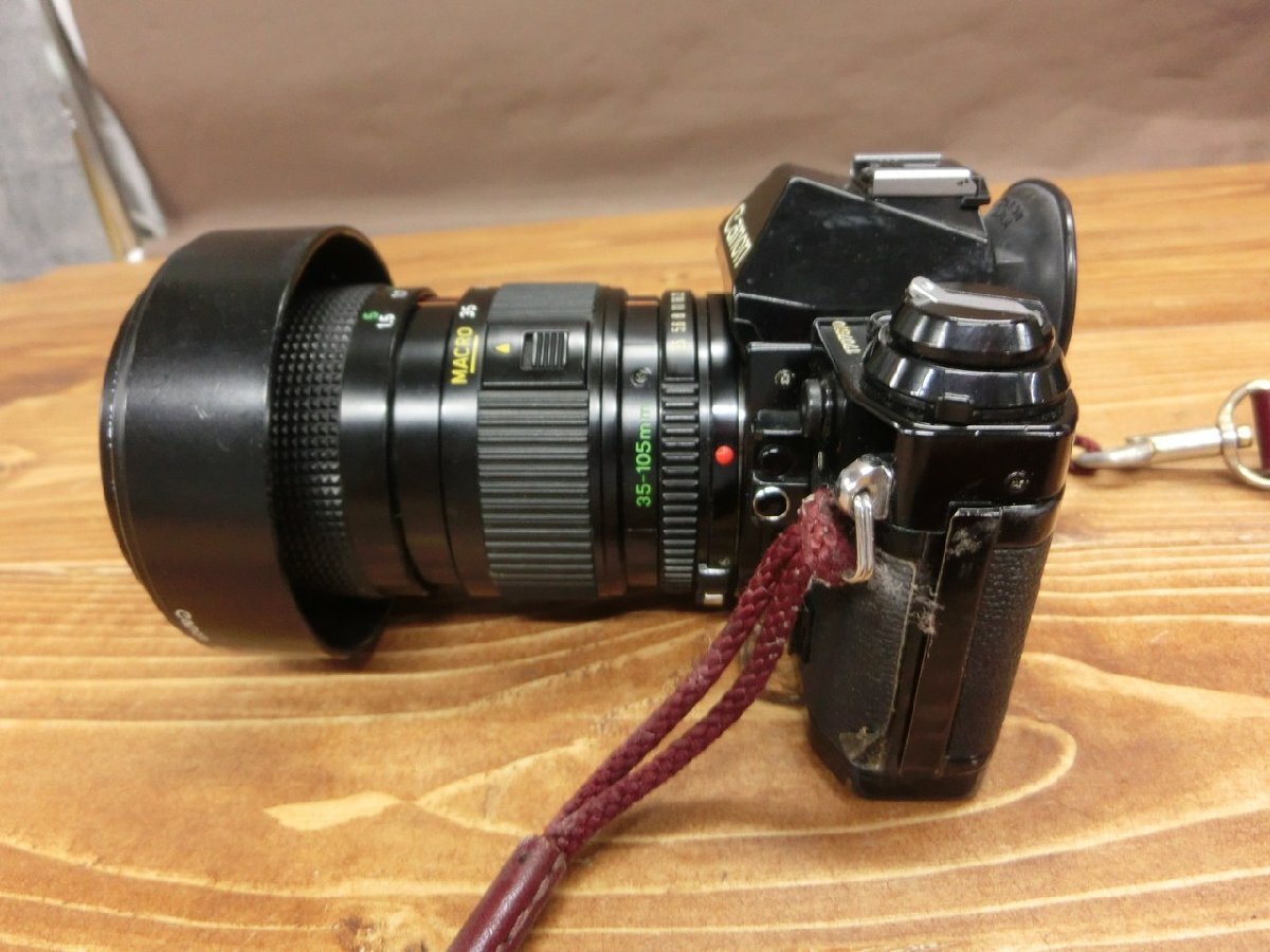 【N-6100】Canon キャノン AE-1 一眼レフ FD 50mm 1:1.4 S.S.C. フィルムカメラ ZOOM LENS FD 35-105mm F3.5 他 セット【千円市場】の画像3